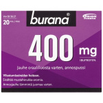 BURANA 400 mg 20 kpl jauhe oraaliliuosta varten, annospussi