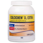 CALCICHEW D3 EXTRA APPELSIINI 500 mg/20 mikrog 100 kpl purutablettia