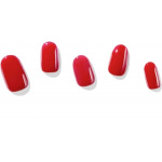Dashing Diva Glaze Semi Cured Solid Color Gel Nail Strips Parisian Red