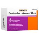 FEXOFENADINE RATIOPHARM 120 mg 100 fol tabl, kalvopääll