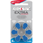 Rayovac Extra Advanced Hörapparatsbatterier 675 Blå 6 st