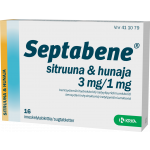 SEPTABENE SITRUUNA & HUNAJA 3/1 mg 16 imeskelytablettia