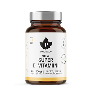 Puhdistamo Super D-vitamiini 100 µg, 60 kaps.