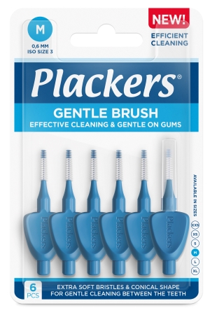 Plackers Gentle Brush M 0.6 mm hammasväliharja 6kpl