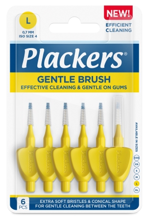 Plackers Gentle Brush L 0.7 mm hammasväliharja 6kpl