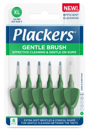 Plackers Gentle Brush XL 0.8 mm hammasväliharja 6kpl