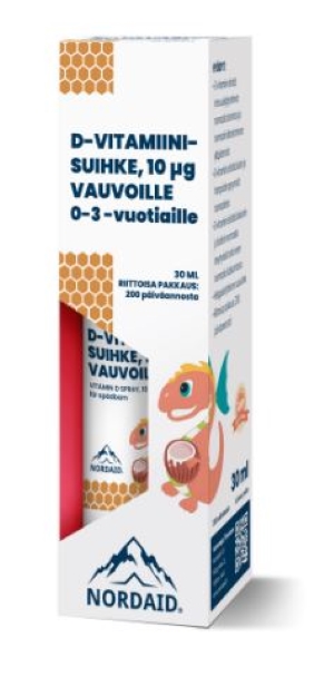 Nordaid 10 mcg D-vitamiinisuihke vauvoille 30 ml
