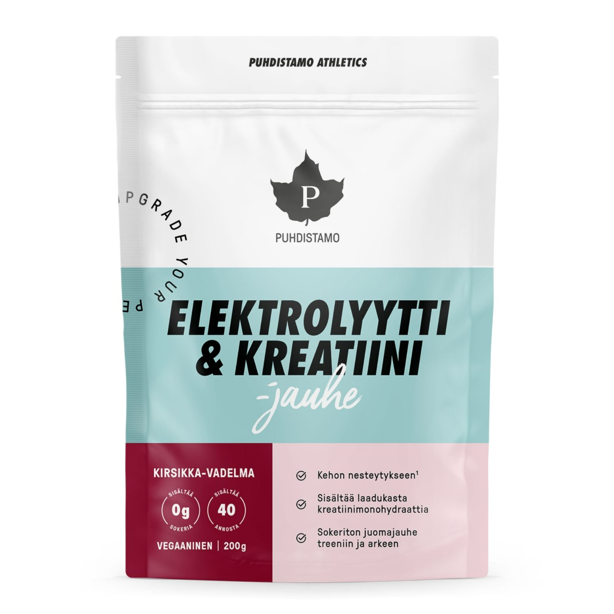 Puhdistamo Elektrolyytti & Kreatiini -jauhe Kirsikka-Vadelma 200 g