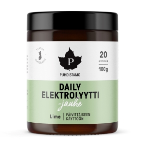 Puhdistamo Daily Elektrolyyttijauhe Lime, 100 g
