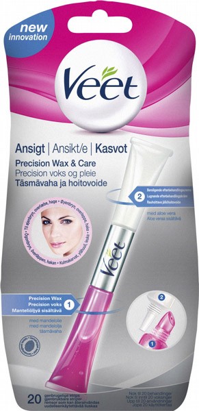 Veet Precision Wax & Care Kasvot, 20 kpl