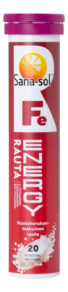 Sana-sol Energy Rauta Poretabletti, 20 poretabl