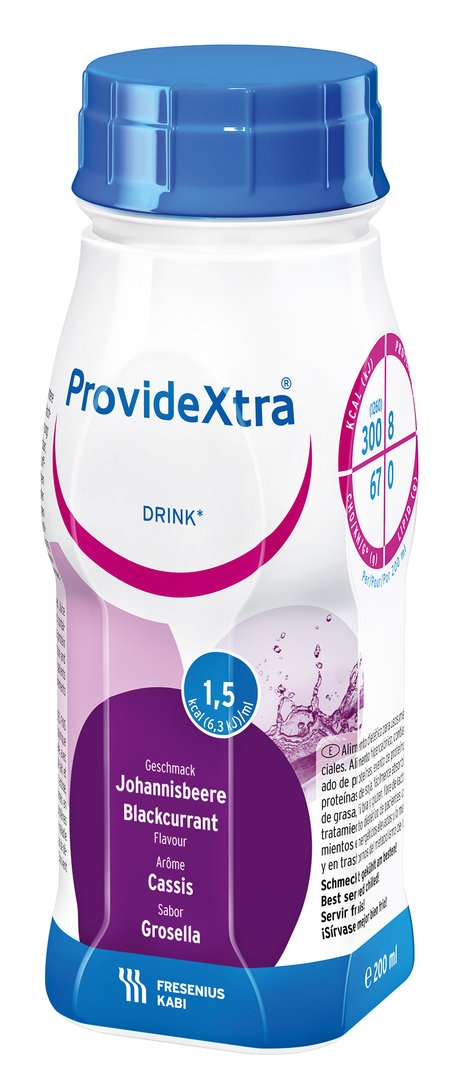 ProvideXtra Drink, mustaherukka, 4 x 200 ml