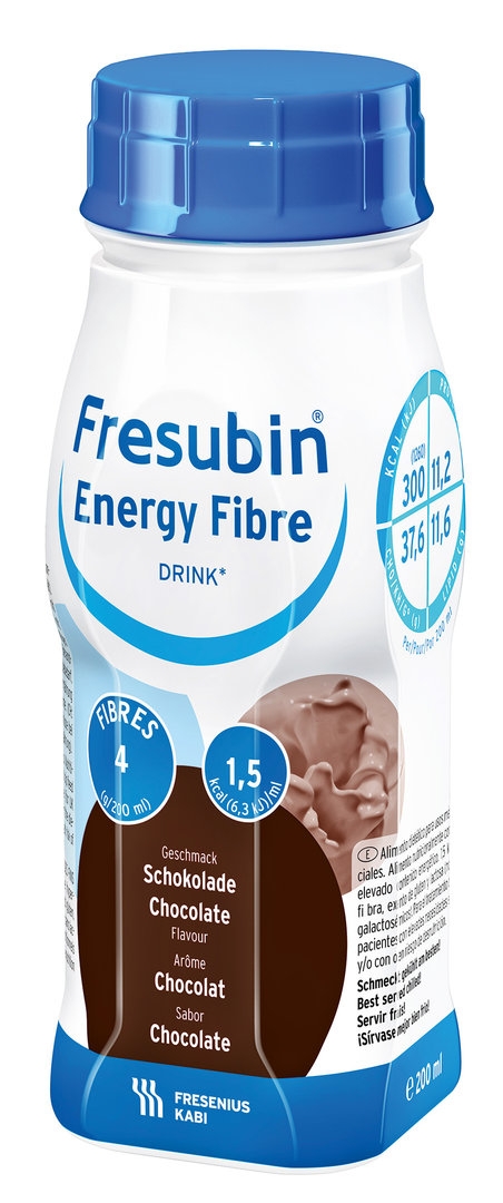 Fresubin Energy Fibre Drink, suklaa, 4 x 200 ml