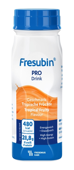 FRESUBIN PRO DRINK trooppiset hedelmät 4x200ml