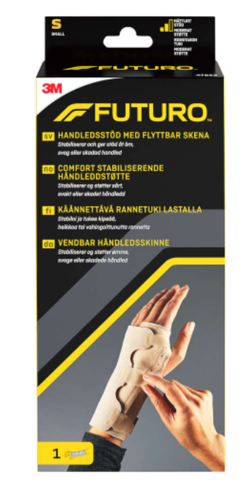 Futuro käännettävä rannetuki lastalla, koko S