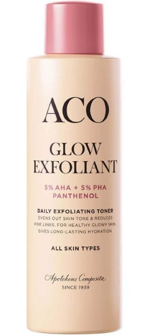 ACO Face Glow Exfoliant Toner hajusteeton 150 ml