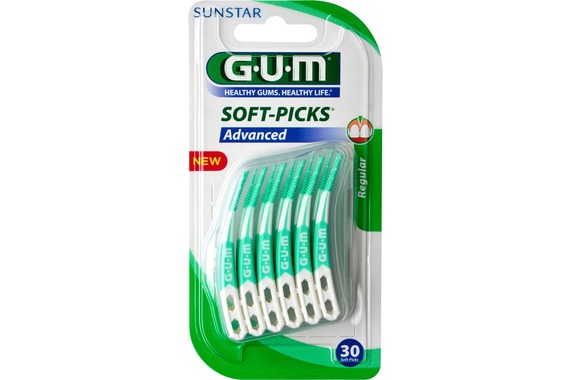 GUM Soft-Picks Advanced Regular Hammastikku, 30 kpl