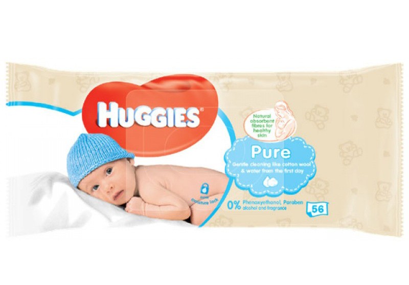 Huggies Wipes Pure, 56 kpl