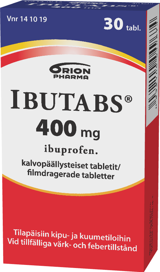 IBUTABS 400 mg 30 fol tabl, kalvopääll