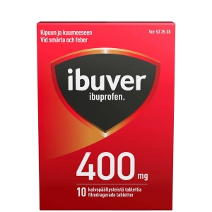 IBUVER 400 mg 10 fol tabl, kalvopääll