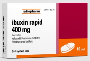 IBUXIN RAPID 400 mg 10  tablettia, kalvopääll