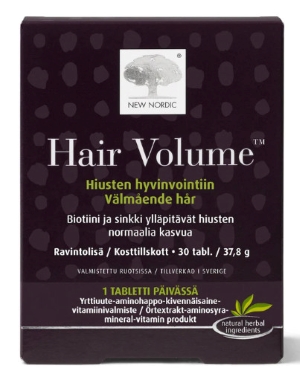 New Nordic Hair Volume™ ravintolisä hiuksille ja kynsille, 30 tabl.