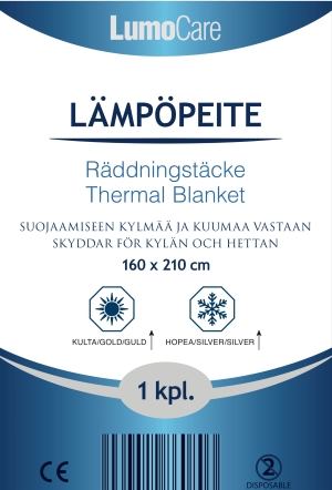Lumomed Lumocare lämpöpeite 210cm x 160cm