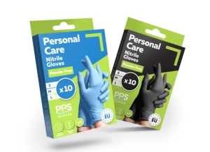 Lumomed Personal Care Nitriili käsine puuteriton musta koko S 10 kpl