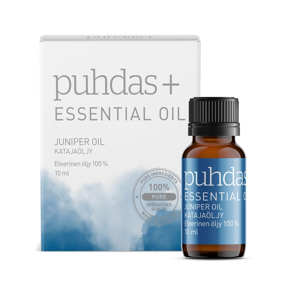 Puhdas+ 100 % Premium essential oil katajaöljy, 10 ml