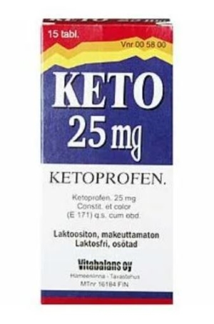KETO 25 mg 15 fol tabl, kalvopääll