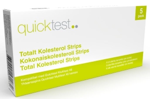 Quicktest X6 Täyttöpakkaus - Kolesteroli strips - 5 kpl