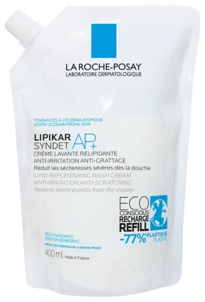 La Roche-Posay Lipikar Syndet AP+ suihkuvoide Täyttöpakkaus 400 ml