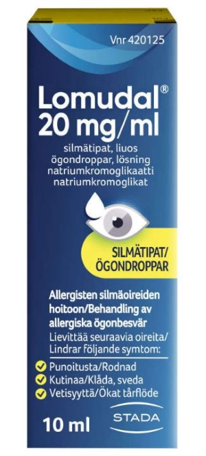 LOMUDAL 20 mg/ml 10 ml silmätipat, liuos