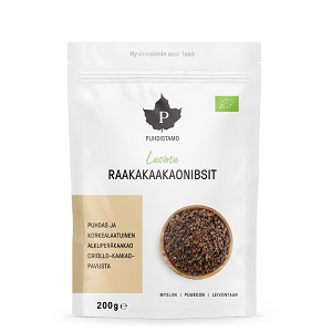 Puhdistamo Luomu raakakaakaonibsit, 200 g