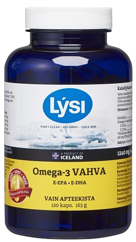 Lysi Omega-3 Vahva kalaöljykapseli 120 kaps.