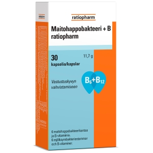 Maitohappobakteeri + B ratiopharm 30 kapselia