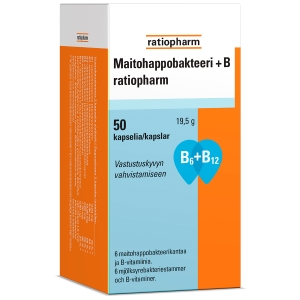 Maitohappobakteeri + B ratiopharm 50 kapselia