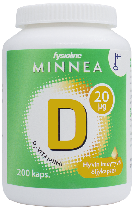 Minnea D-vitamiini 20 µg 200 kaps