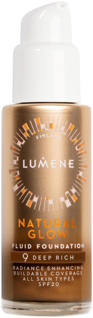 Lumene Natural Glow Fluid Foundation SPF20 9 Deep Rich 30 ml