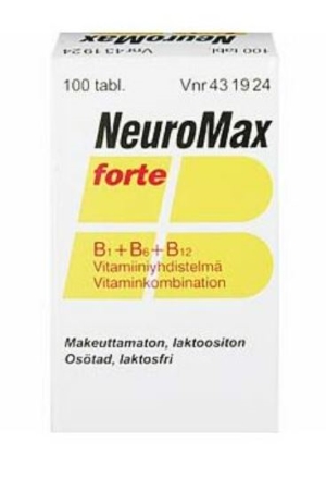 NEUROMAX FORTE 100 kpl tabl, kalvopääll