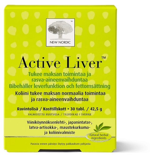 New Nordic Active Liver™ ravintolisä, 30 tabl