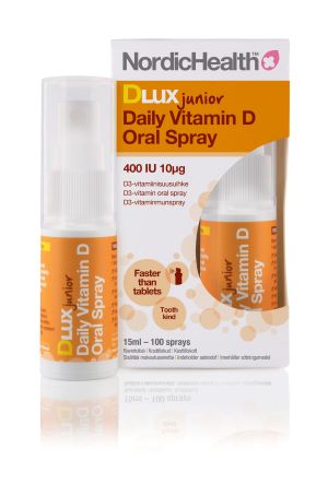 Nordic Health DLux  Junior D3 -suusuihke 10 mikrog 15 ml