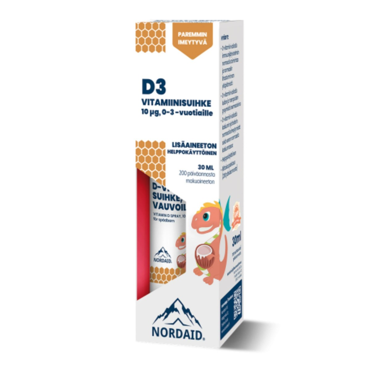 Nordaid 10 mcg D-vitamiinisuihke vauvoille 30 ml