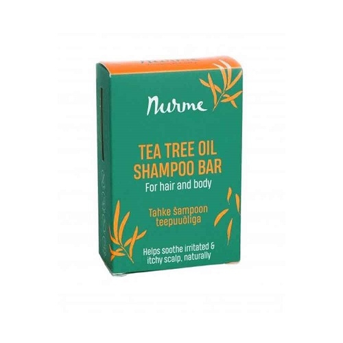 Nurme Tea Tree Oil Shampoo Bar palashampoo hiuksille ja vartalolle, 100 g