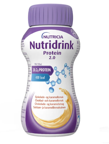 Nutridrink Protein 2.0 Suklaa-Karamelli 4 x 200 ml