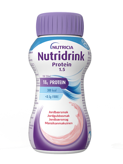 Nutridrink Protein 1.5 Mansikka, 4 x 200ml