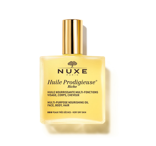 Nuxe Huile Prodigieuse Riche Multi-Purpose Nourishing Oil Face, Body, Hair, 100 ml