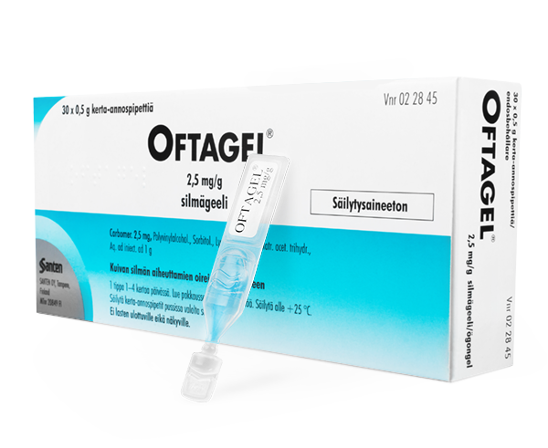 OFTAGEL 2,5 mg/g 120x0,5 g silmägeeli, kerta-annospakkaus