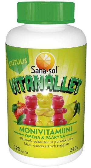 Sana-Sol Vitanallet omena-päärynä 120 kpl