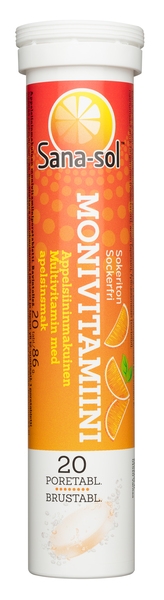 Sana-sol Monivitamiini appelsiini, 20 poretabl